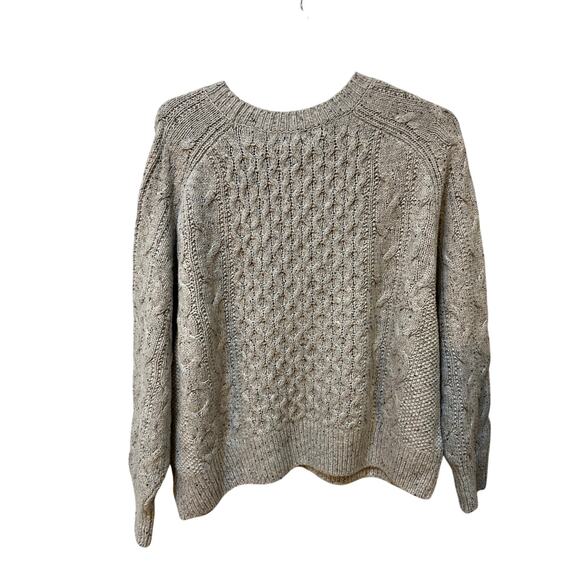 Universal Thread Cable Sweater Women’s XL Gray Heathered Wool Blend Cozy Warm - Picture 2 of 10